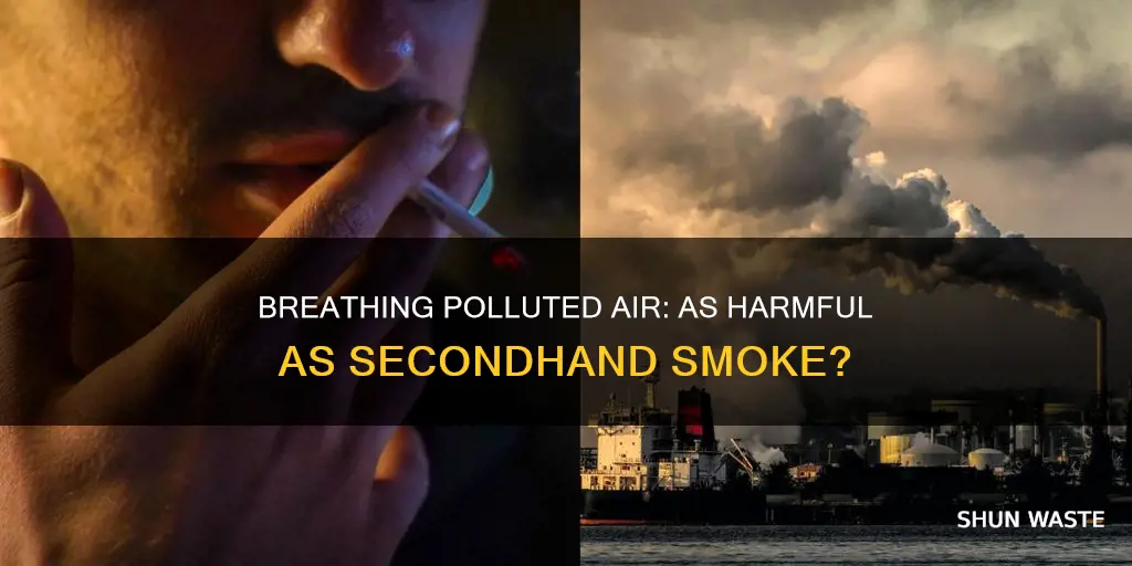 is breathing polluted air bad as second hand smoke