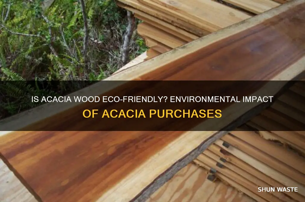 is buying acacia wood bad for the environment
