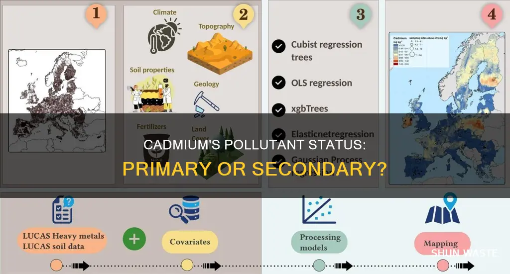 is cadmium a primary or secondary pollutant