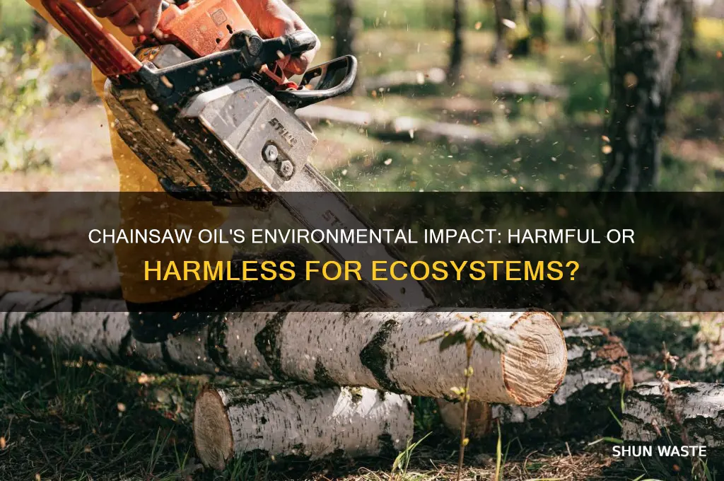 is chainsaw oil bad for the environment