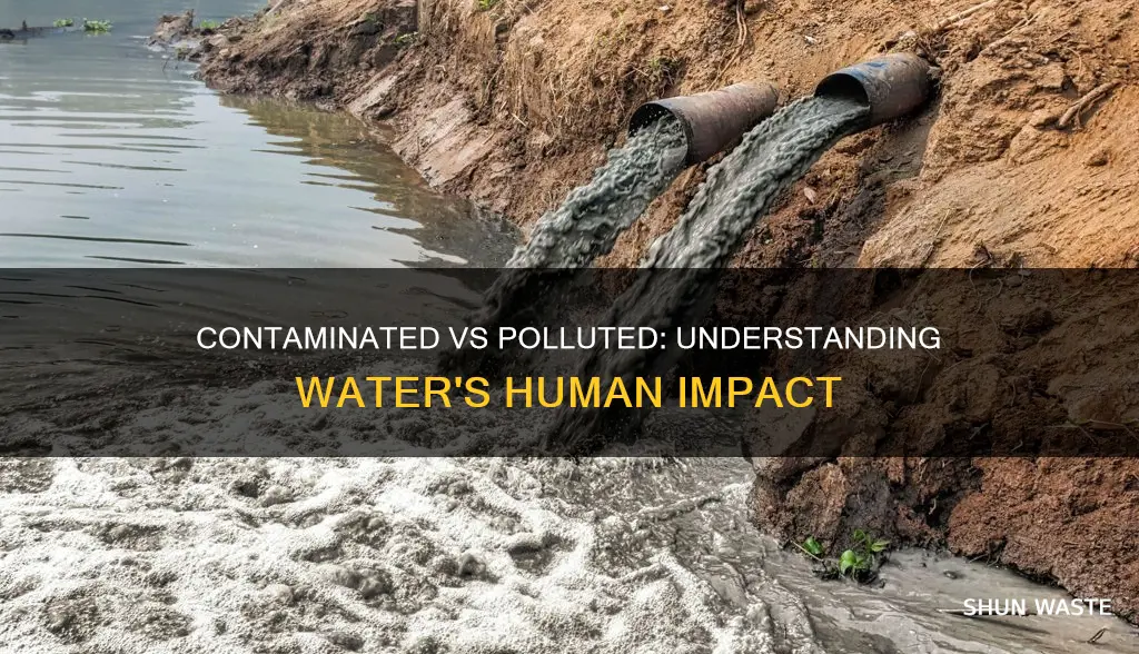 is contaminated water the same as polluted once human