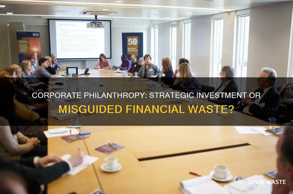 is corporate philanthropy a waste of money