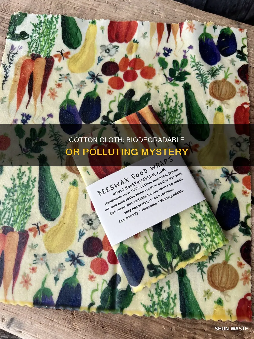 is cotton cloth biodegradable pollutant