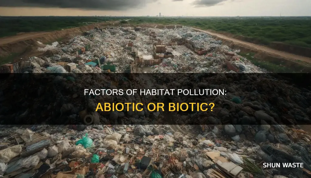 is habitat pollution an abiotic or boitic fcator