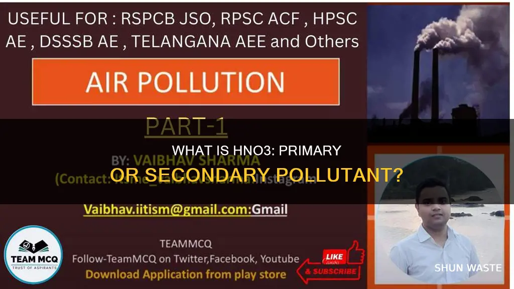is hno3 a primary or secondary pollutant