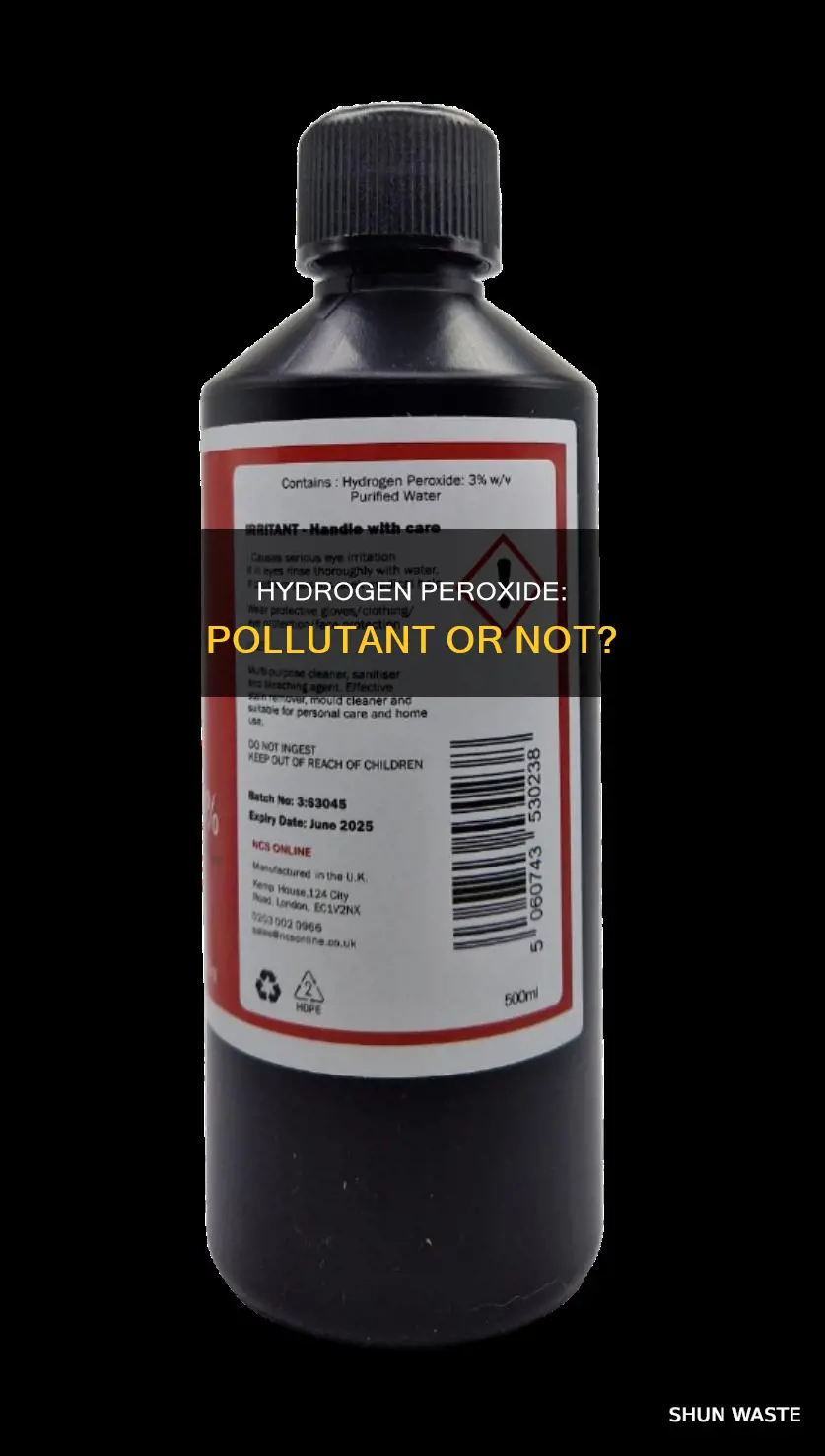 is hydrogen peroxide a pollutant
