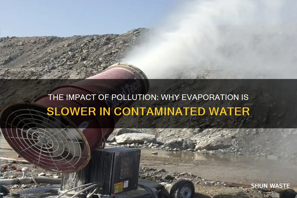 is it harder for polluted water to evaporate