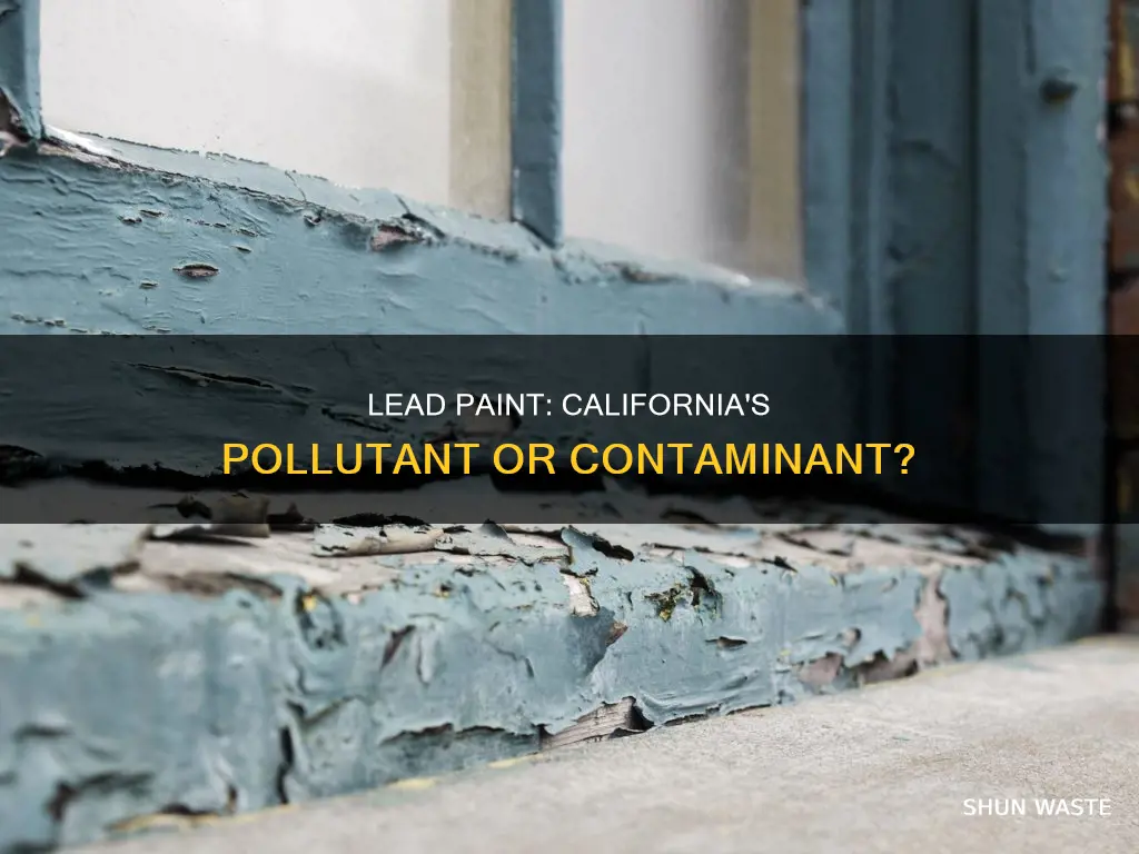 is lead paint a pollutant or contaminant california