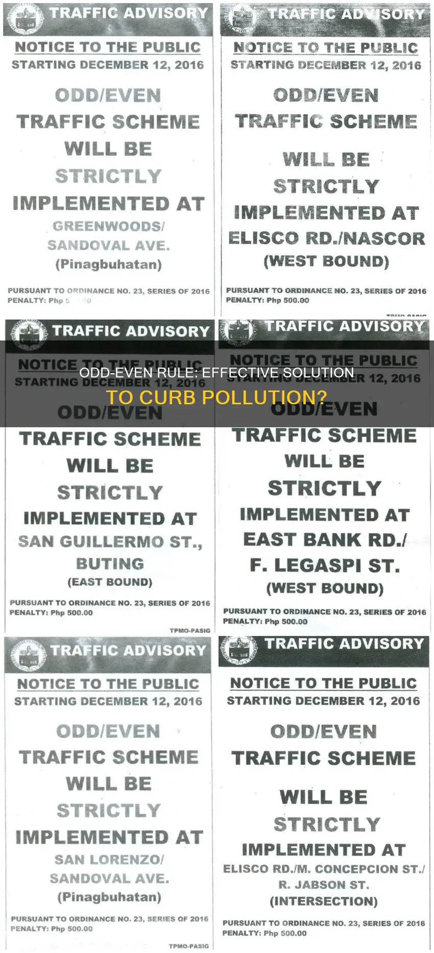 is odd even successful to curb pollution