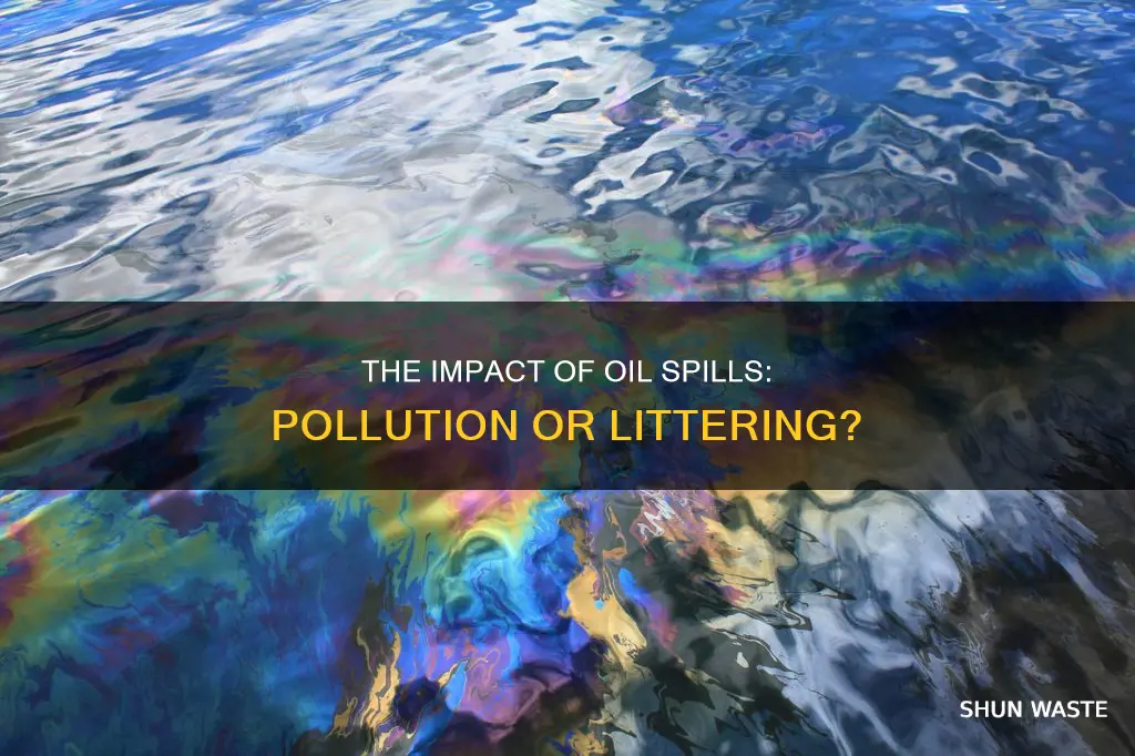 is oil spill pollution or littering