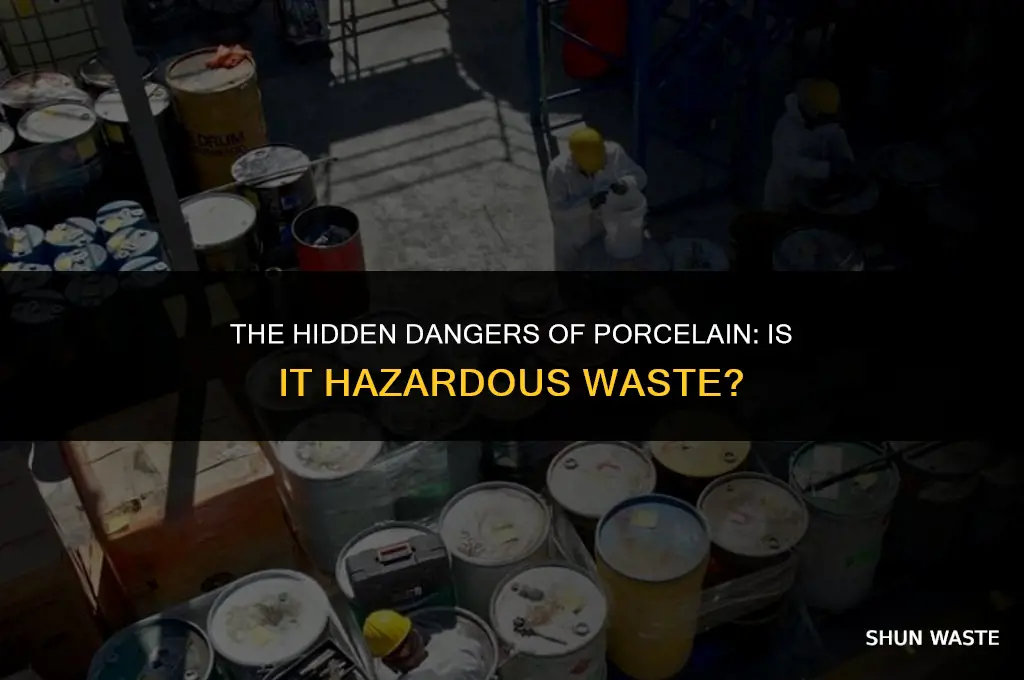 is porcelain hazardous waste