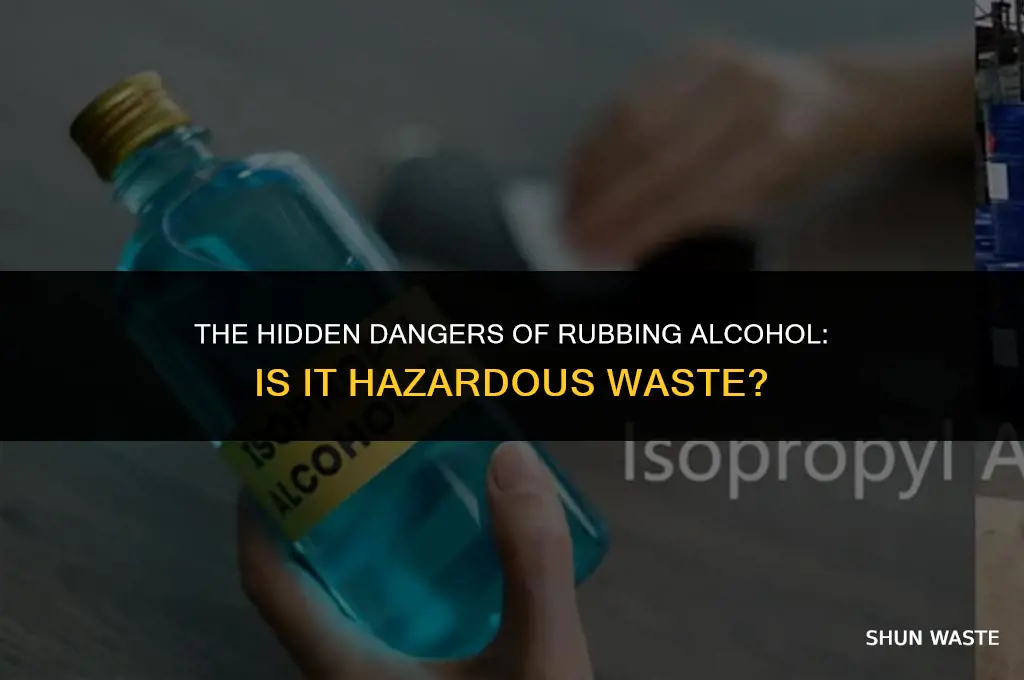 is rubbing alcohol hazardous waste