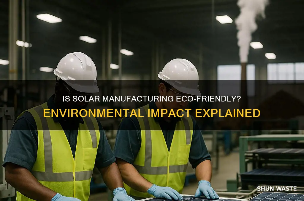 is solar manufacturing good for the environment