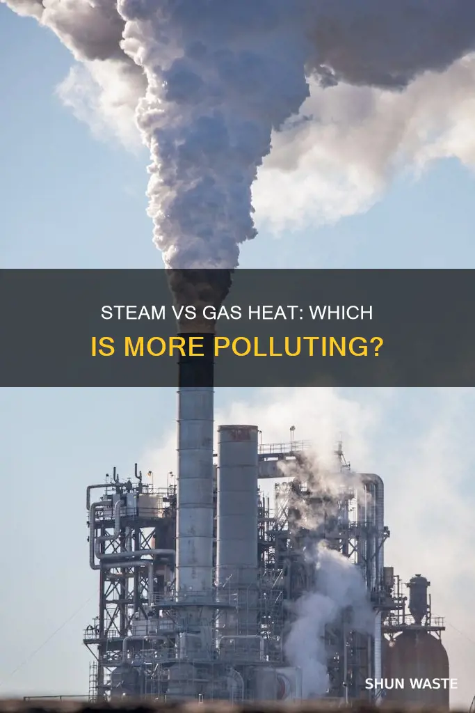 is steam more polluting than gas heat