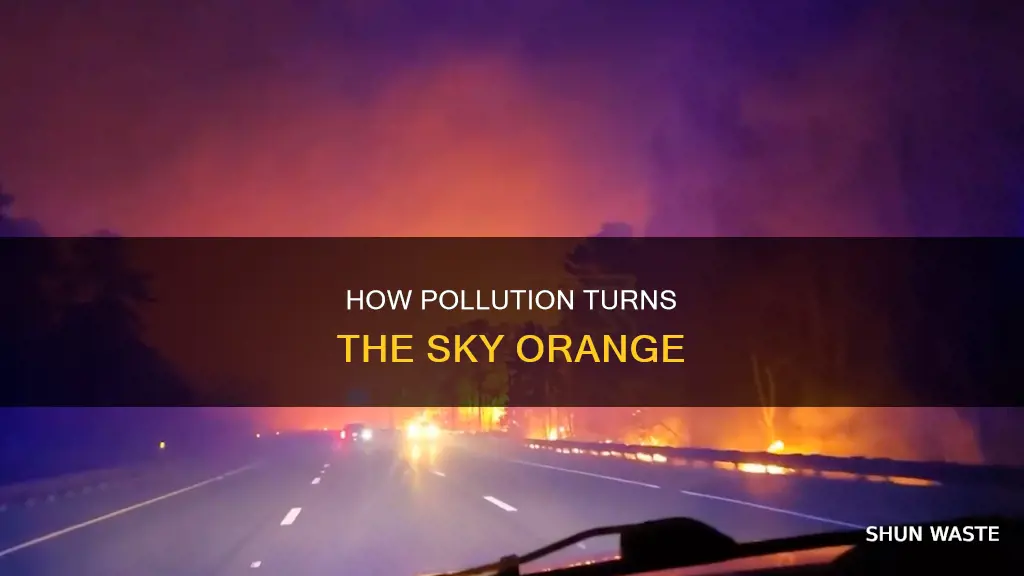 is the sky orange because of pollution
