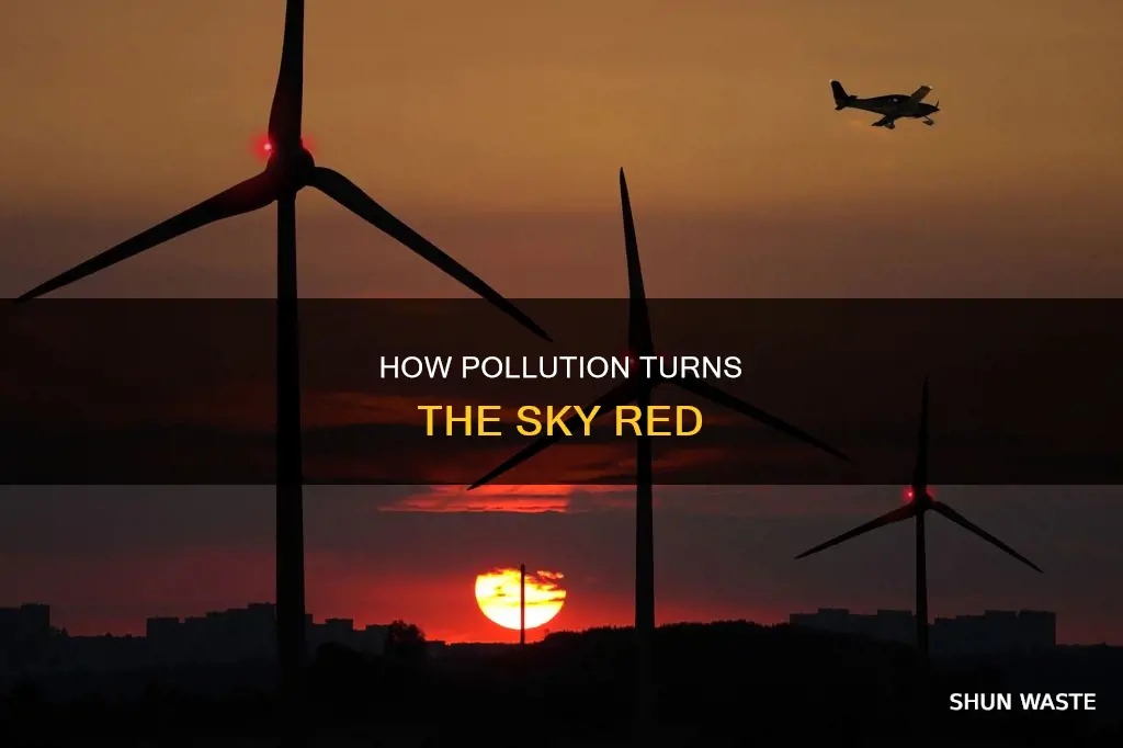 is the sky red because of pollution