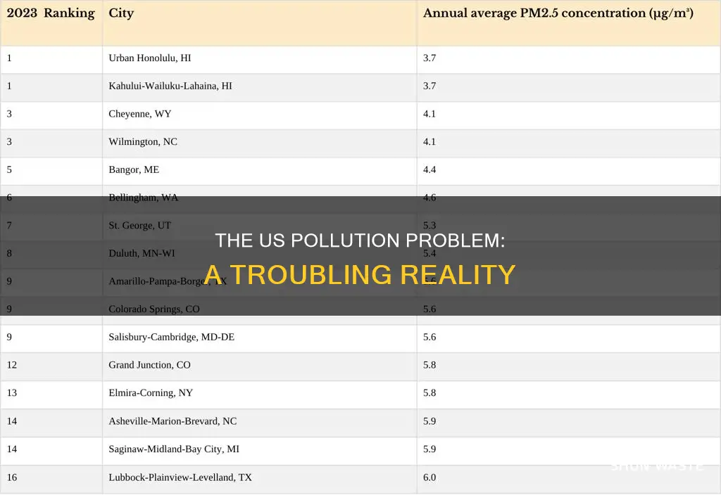 is the us polluted