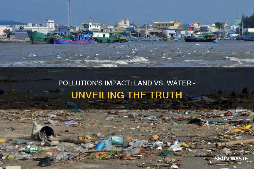 is there more pollution on land or on water