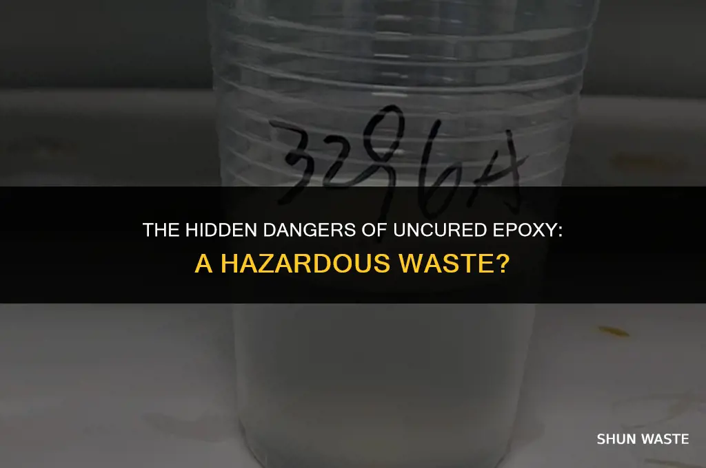 is uncured epoxy considered hazardous waste