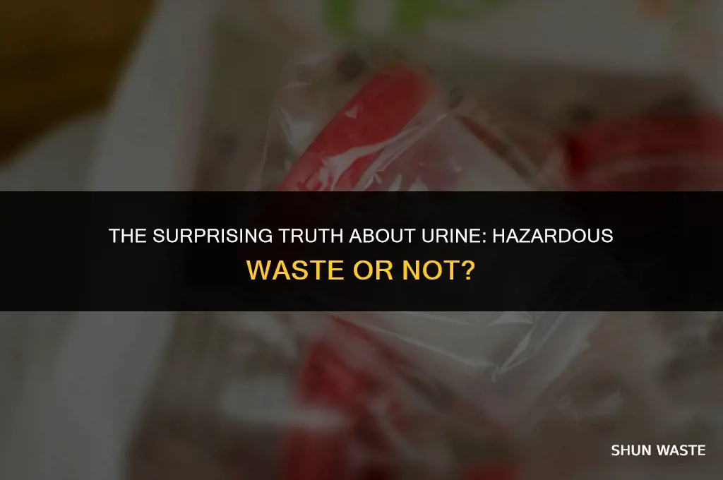 is urine considered a hazardous waste