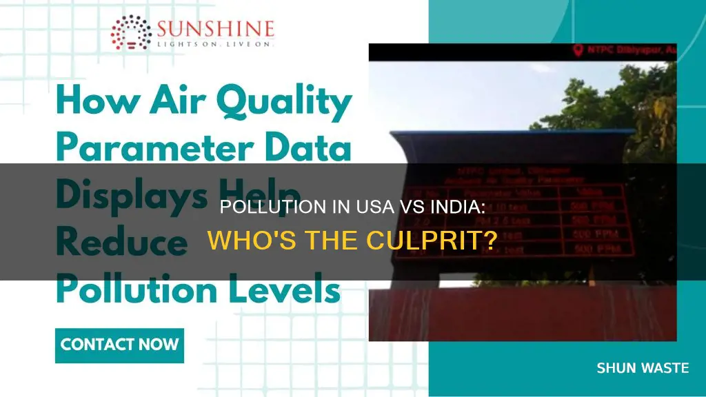 is usa more polluted than india