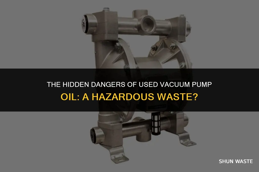 is used vacuum pump oil hazardous waste