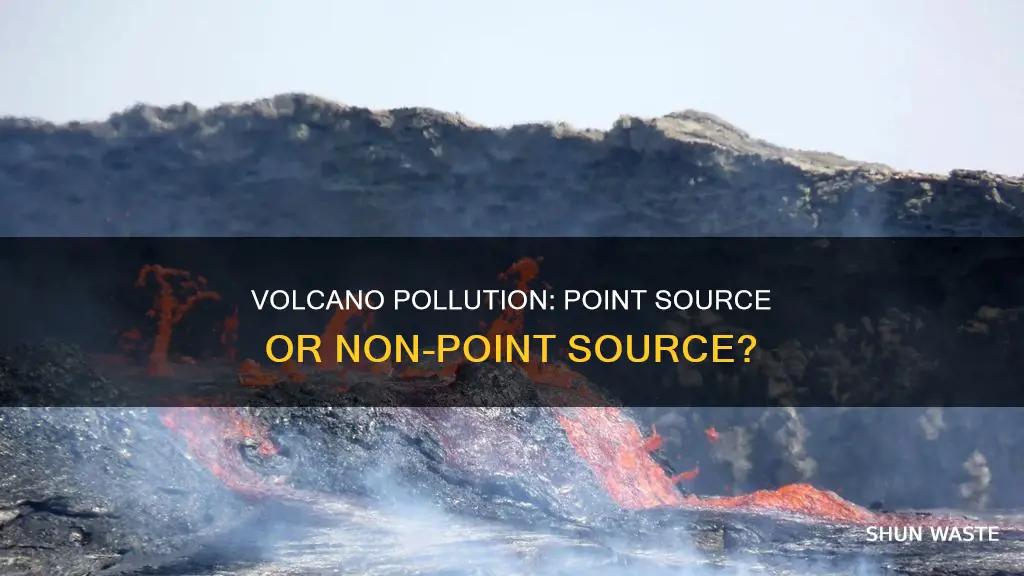 is volcano pollution poinsource or non point source