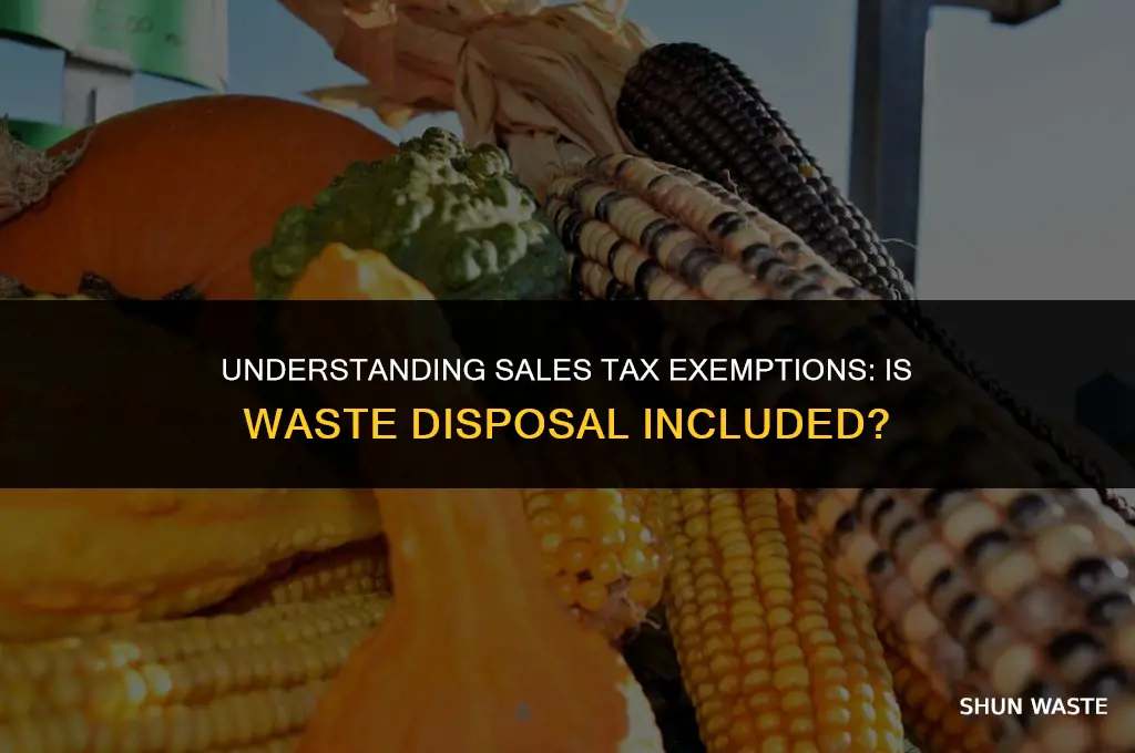 is waste disposal non taxable to sales exemption