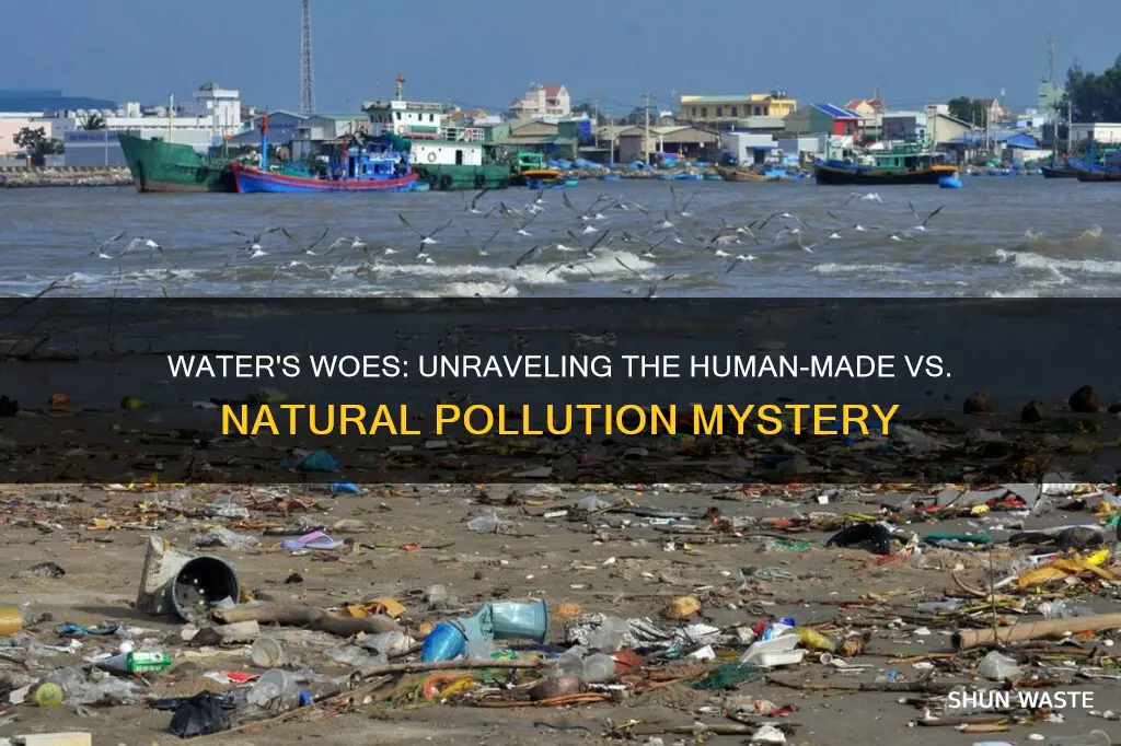 is water pollution a manmade or natural occurance