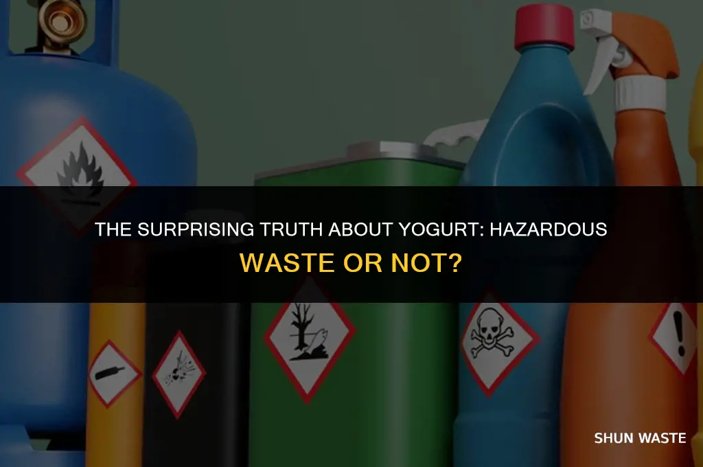 is yogurt hazardous waste