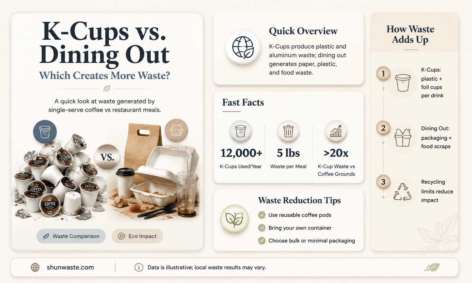 are k cups as wasteful as eating out at restauraunts