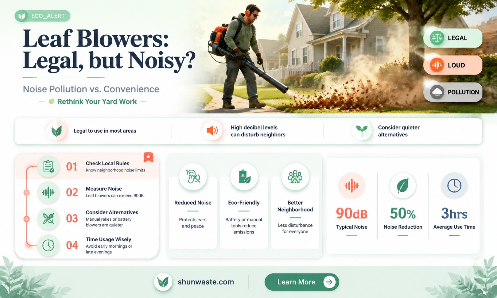 are leaf blowers noise pollution legal