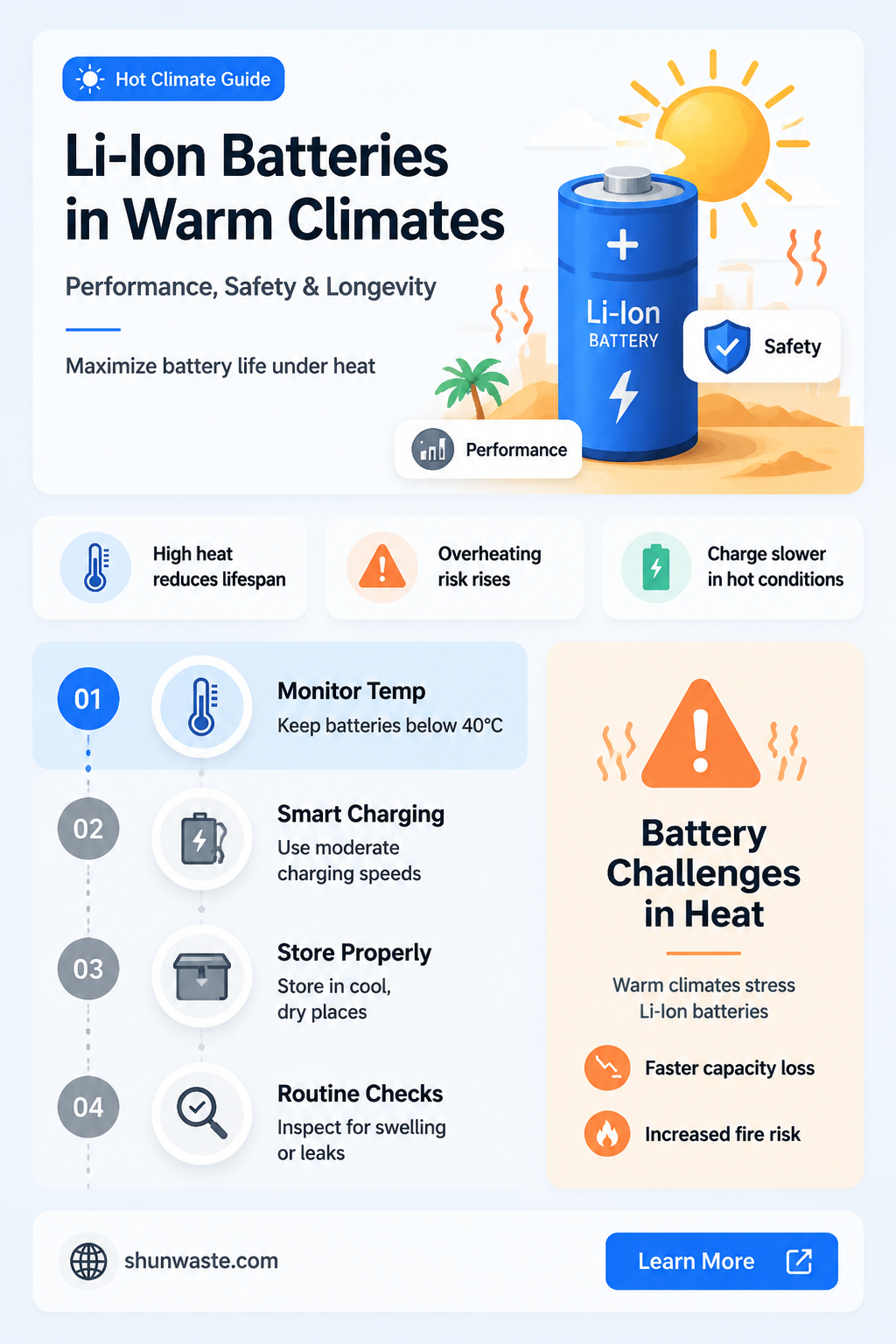 are li-ion batteries good for warm environments