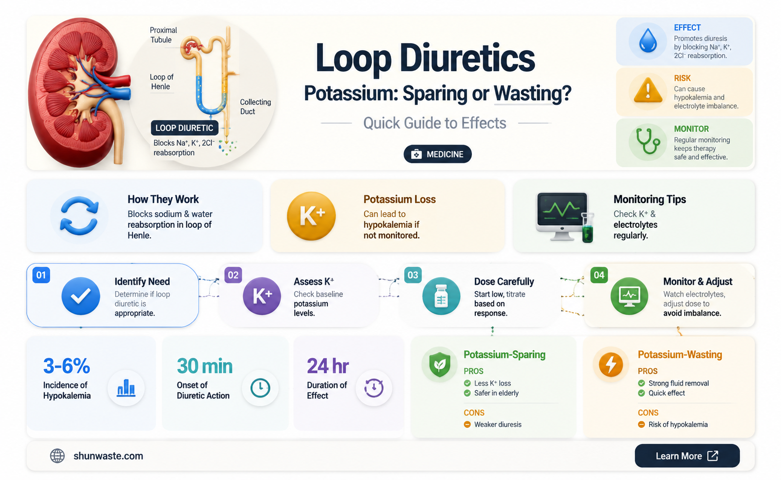 are loop diuretics potassium sparing or wasting