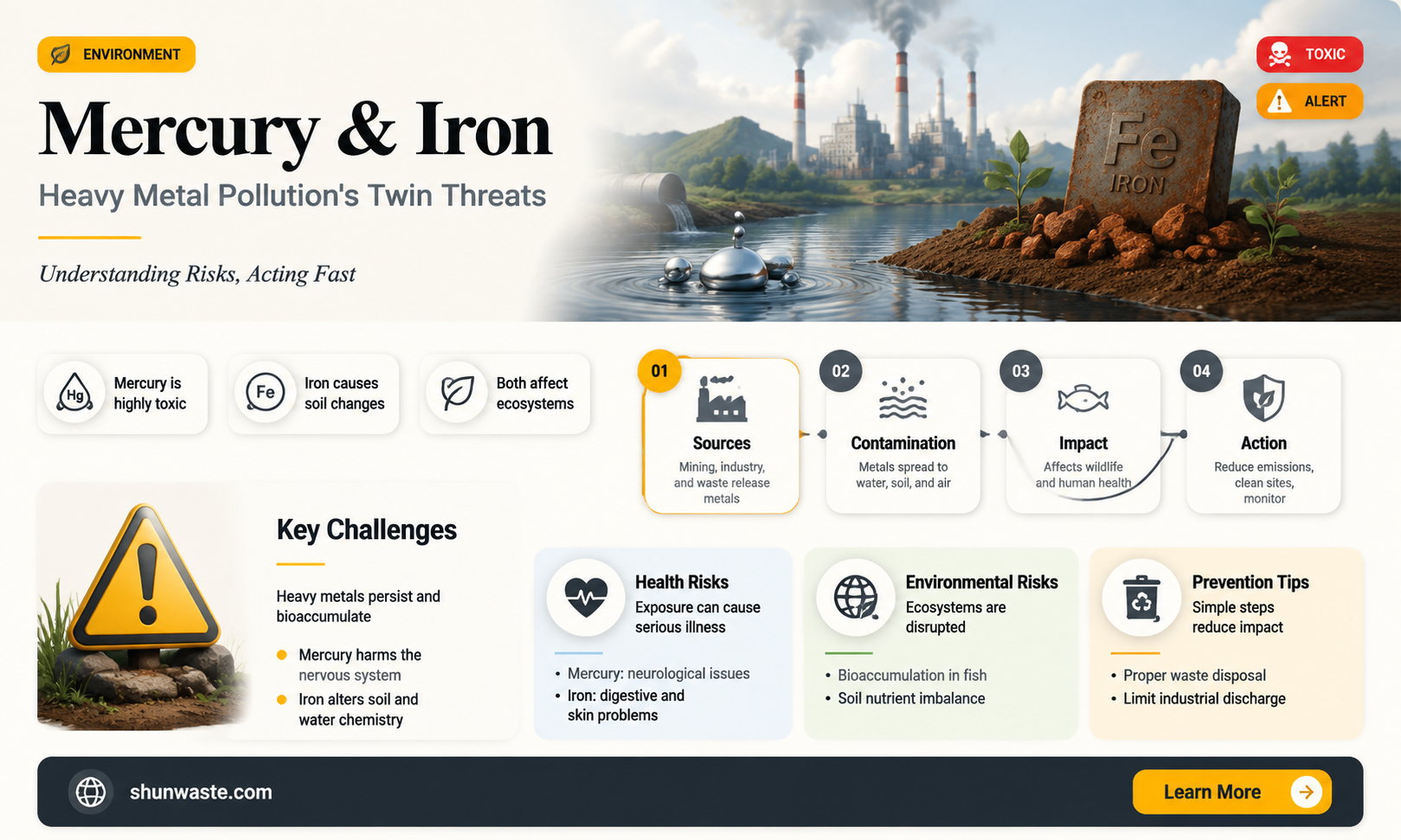 are mercury and iron a heavy metal pollution