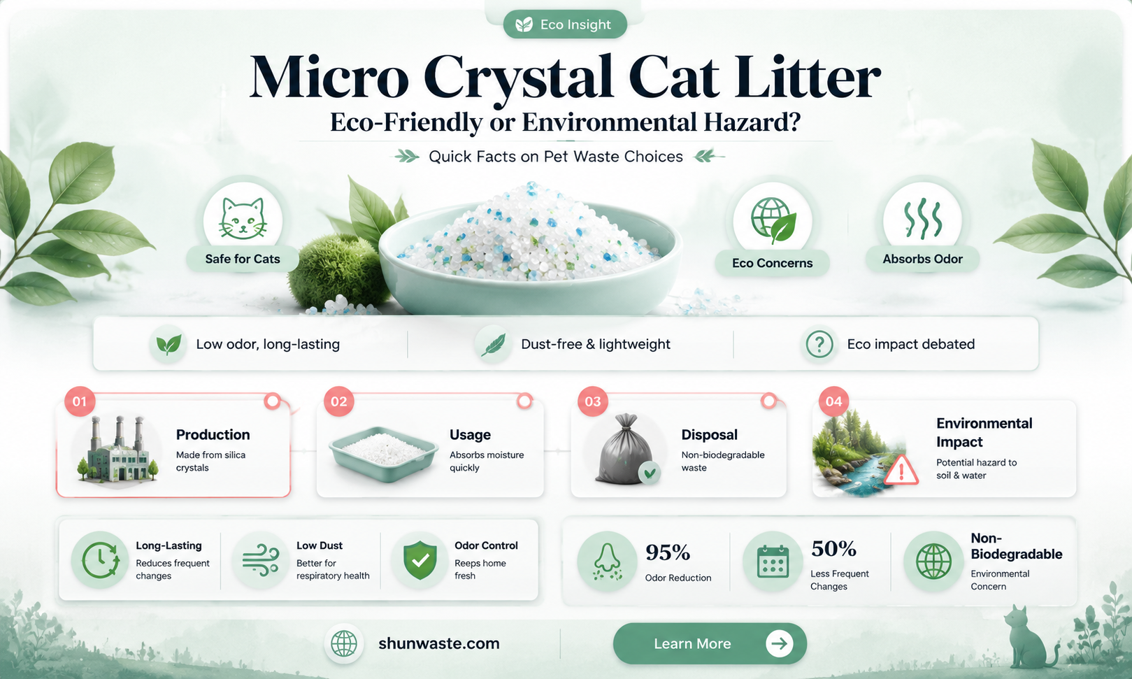 are micro crystal cat litter bad for the environment