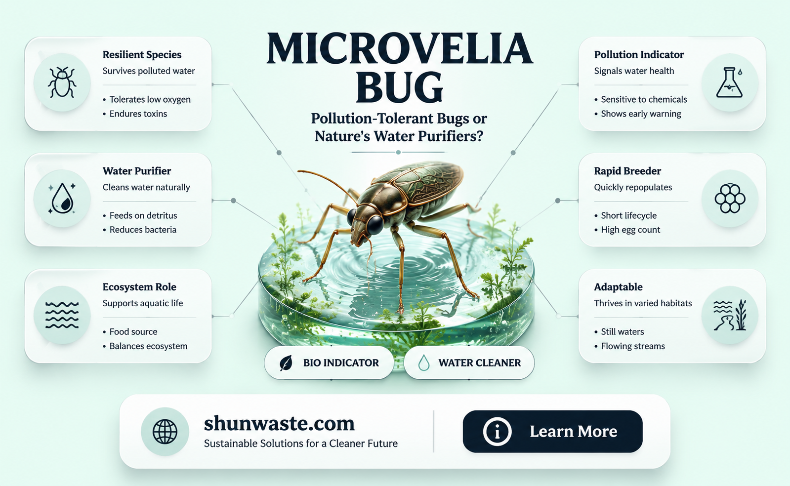 are microvelia tolerant to pollution