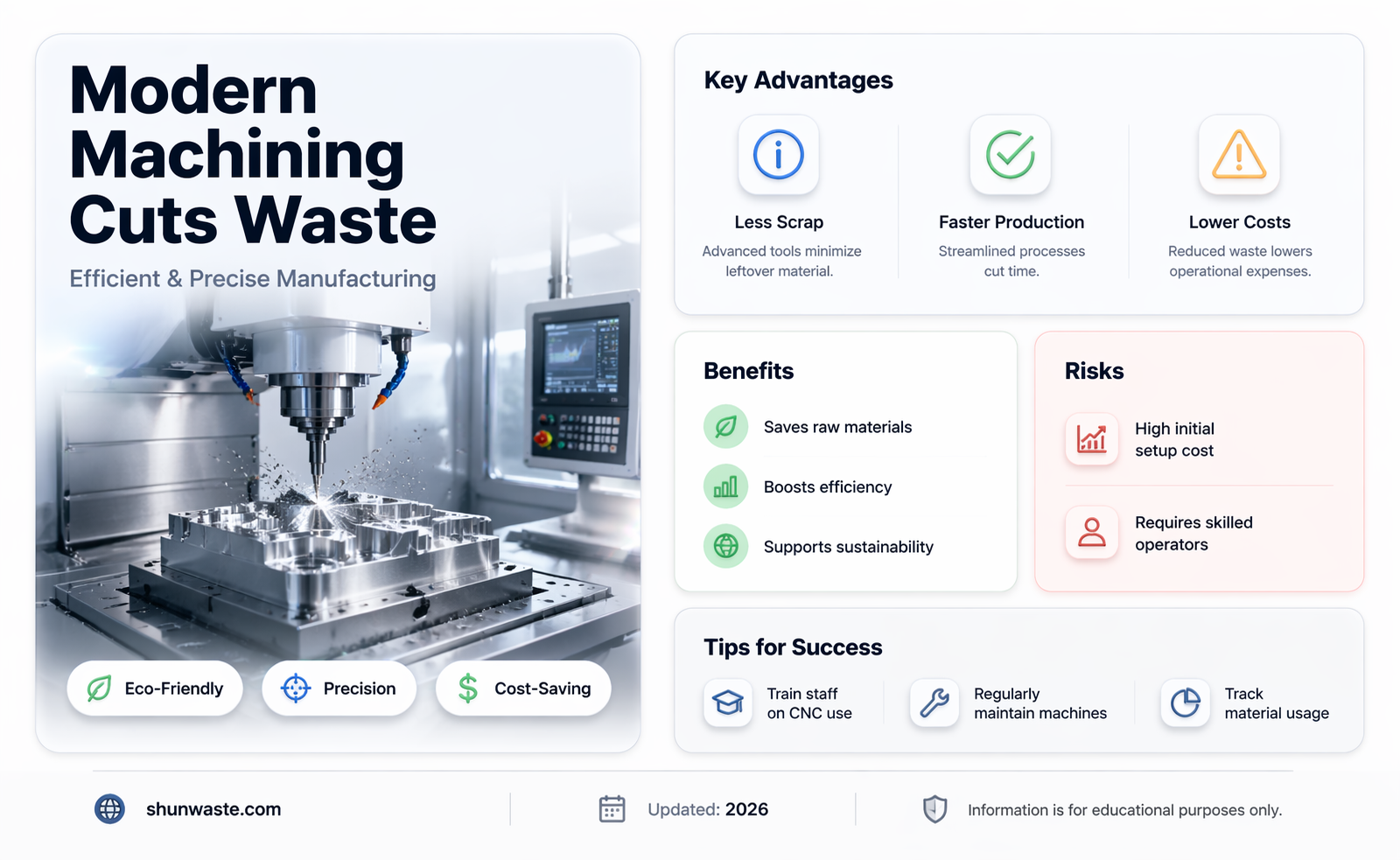 am waste is less than old machining