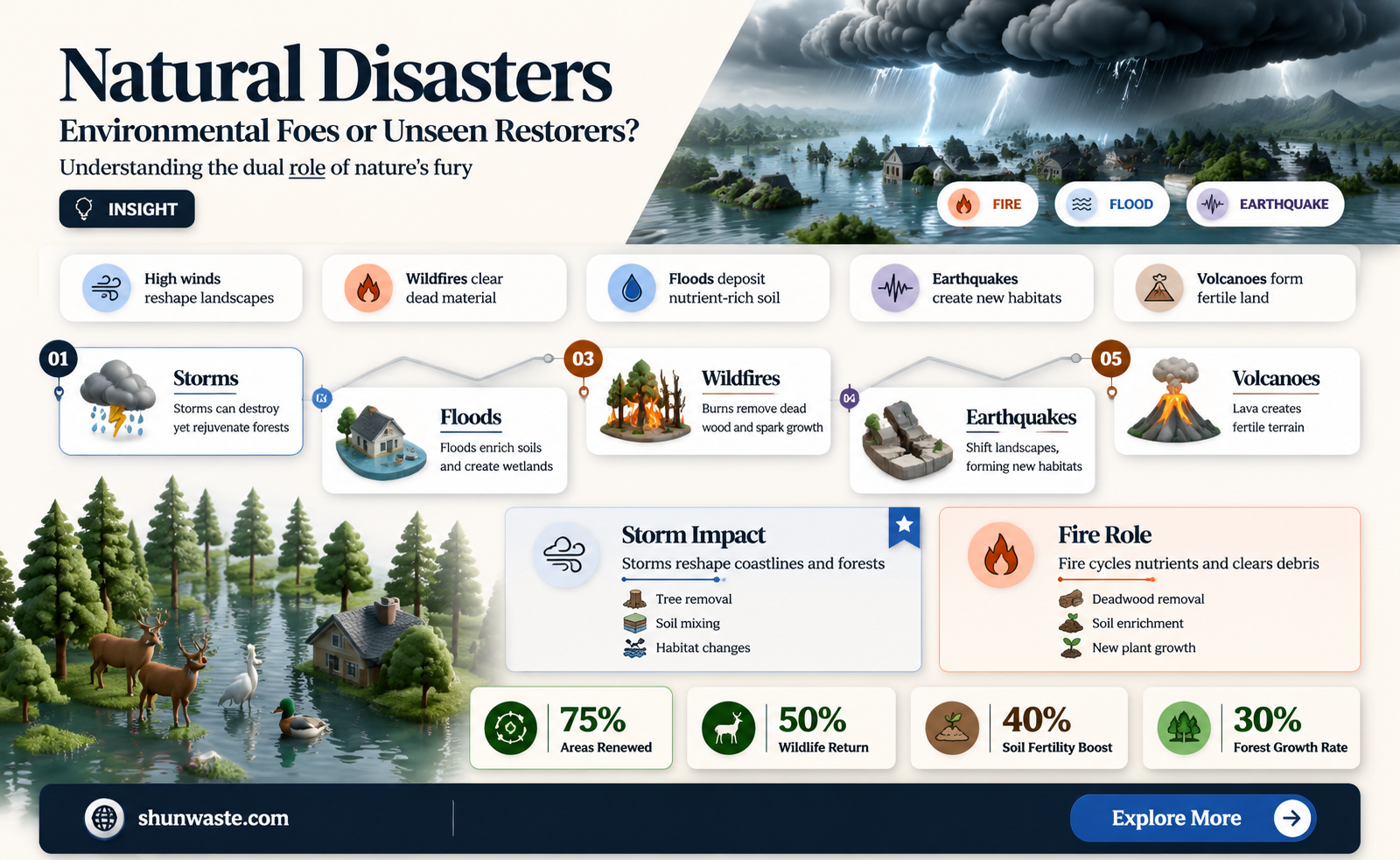 are all natural disasters bad for the environment
