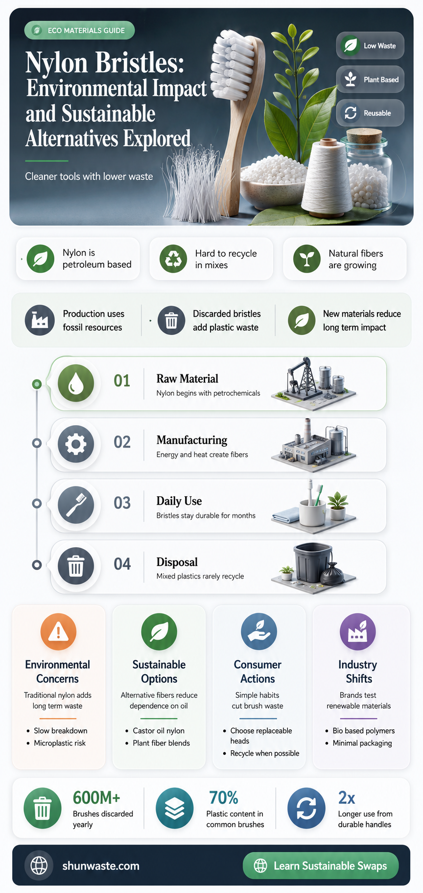 are nylon bristles bad for the environment