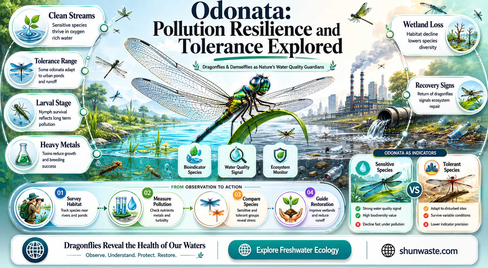 are odonata pollution tolerant