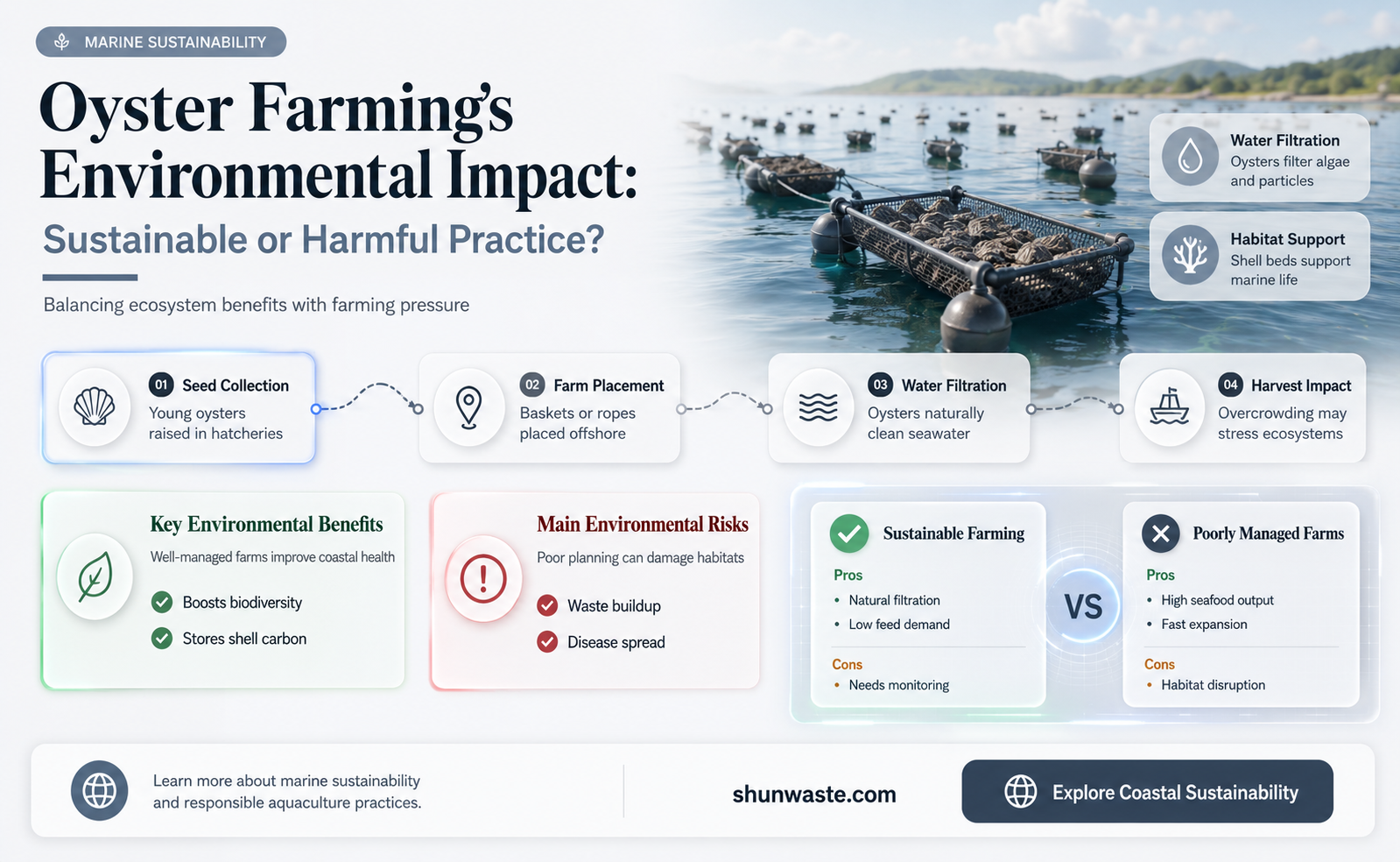 are oyster farms bad for the environment