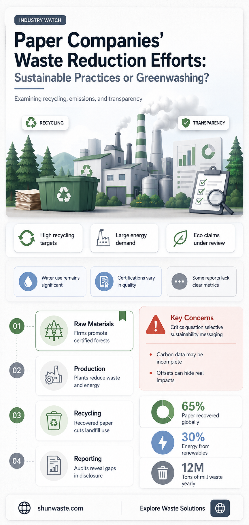 are paper companies trying to reduce waste