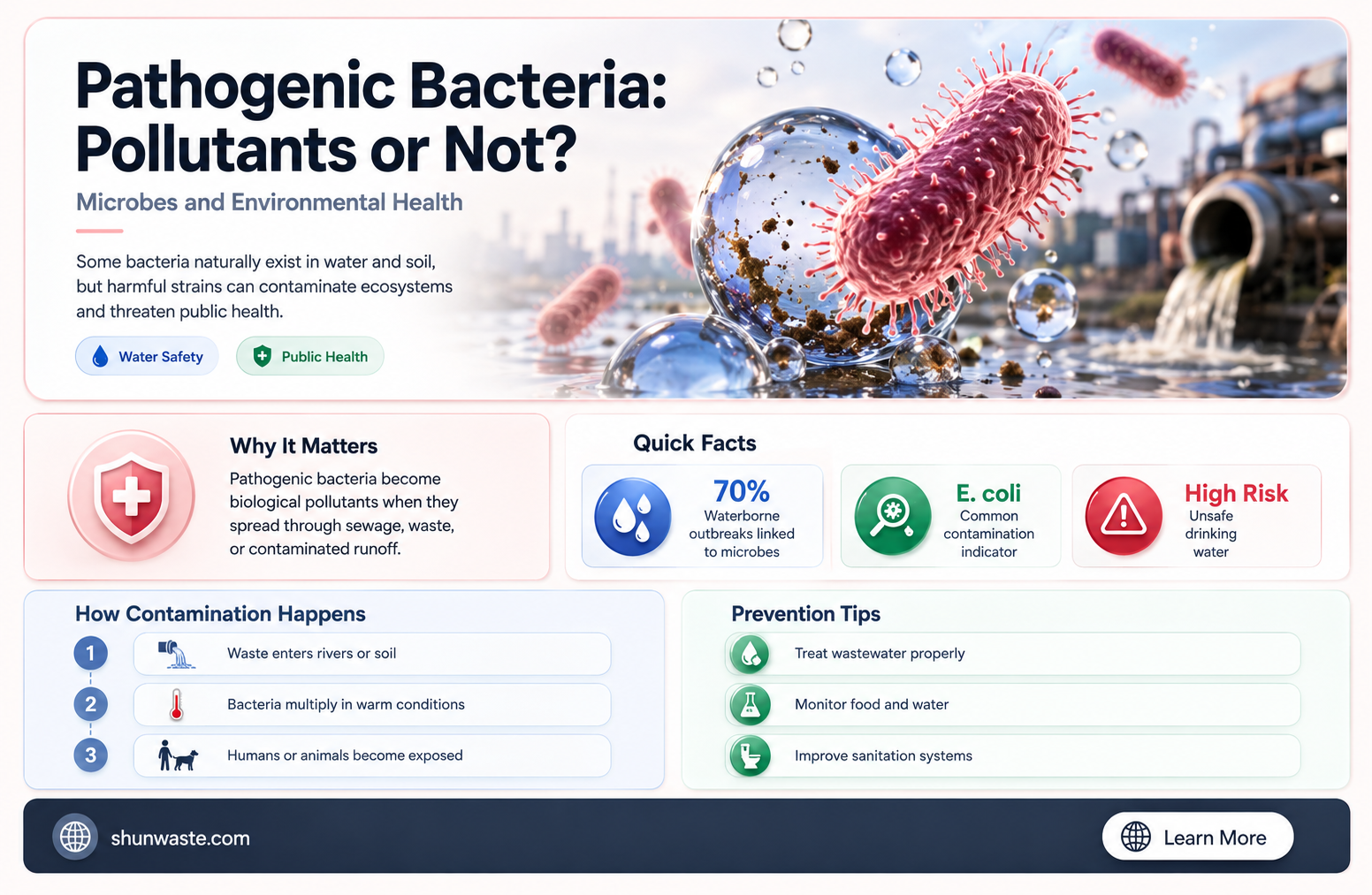 are pathogenic bacteria pollutants