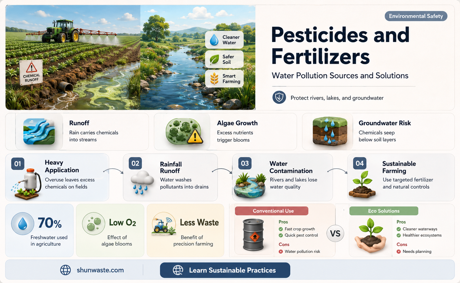 are pesticides and fertilizers sources of water pollution