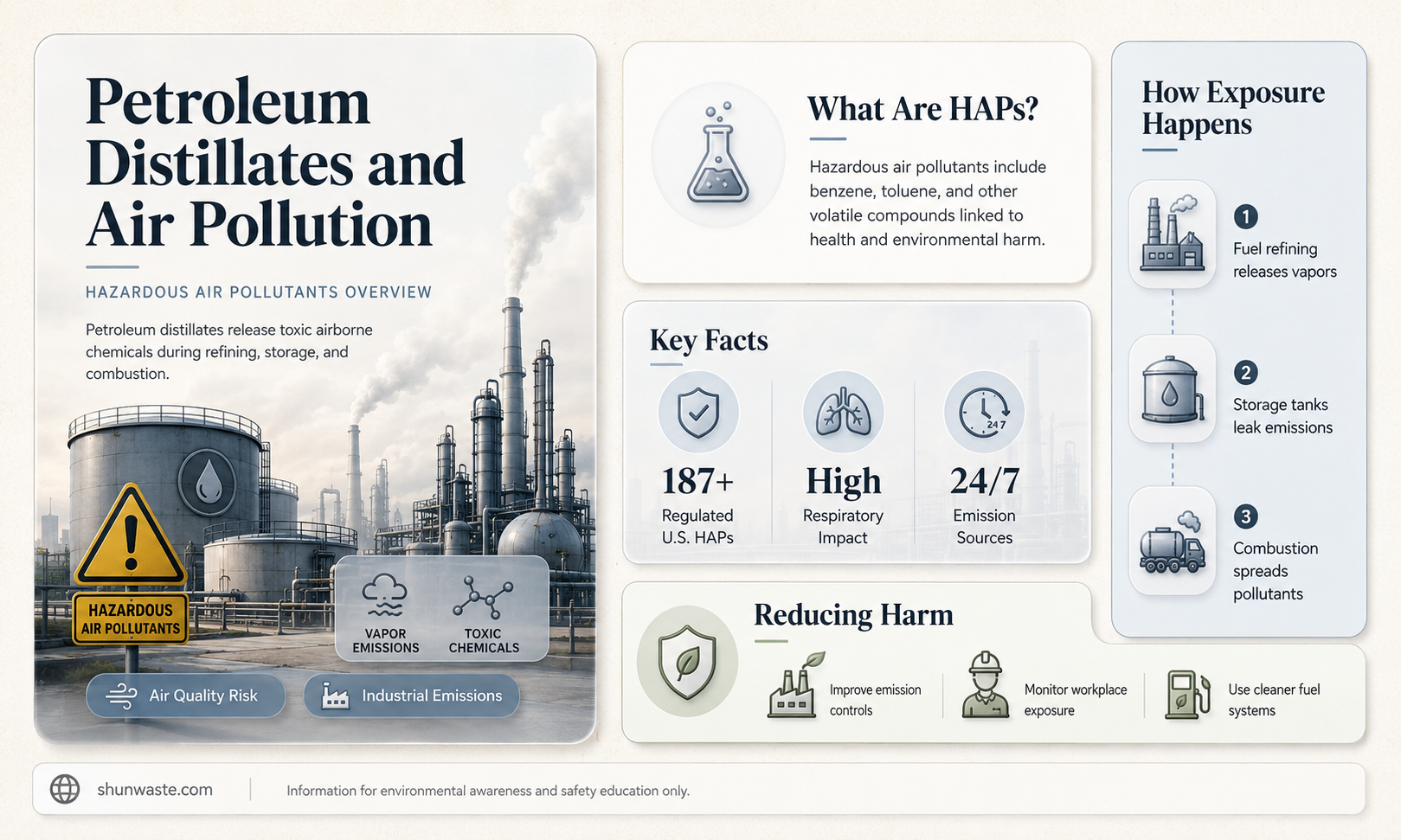 are petroleum distillates hazardous air pollutants