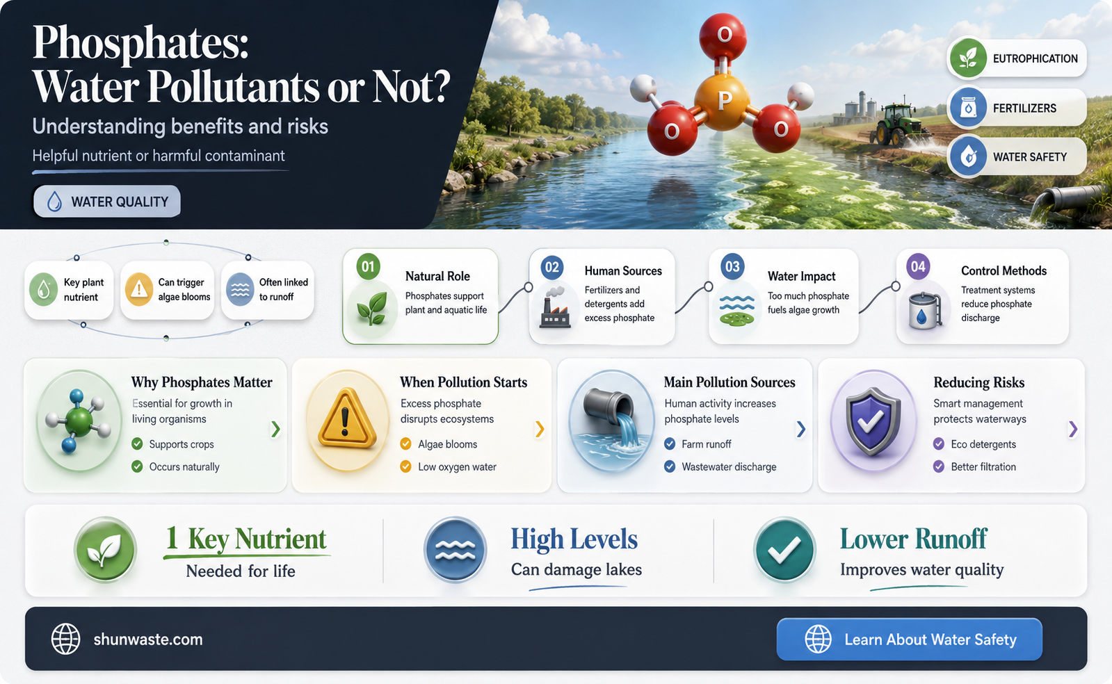 are phosphates water pollutants