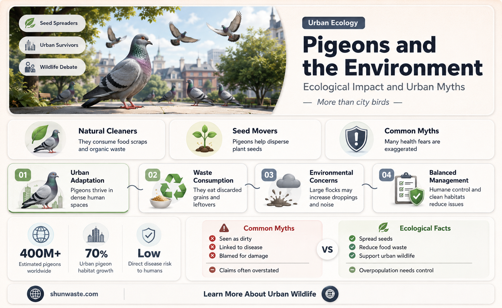 are pigeons bad for the environment