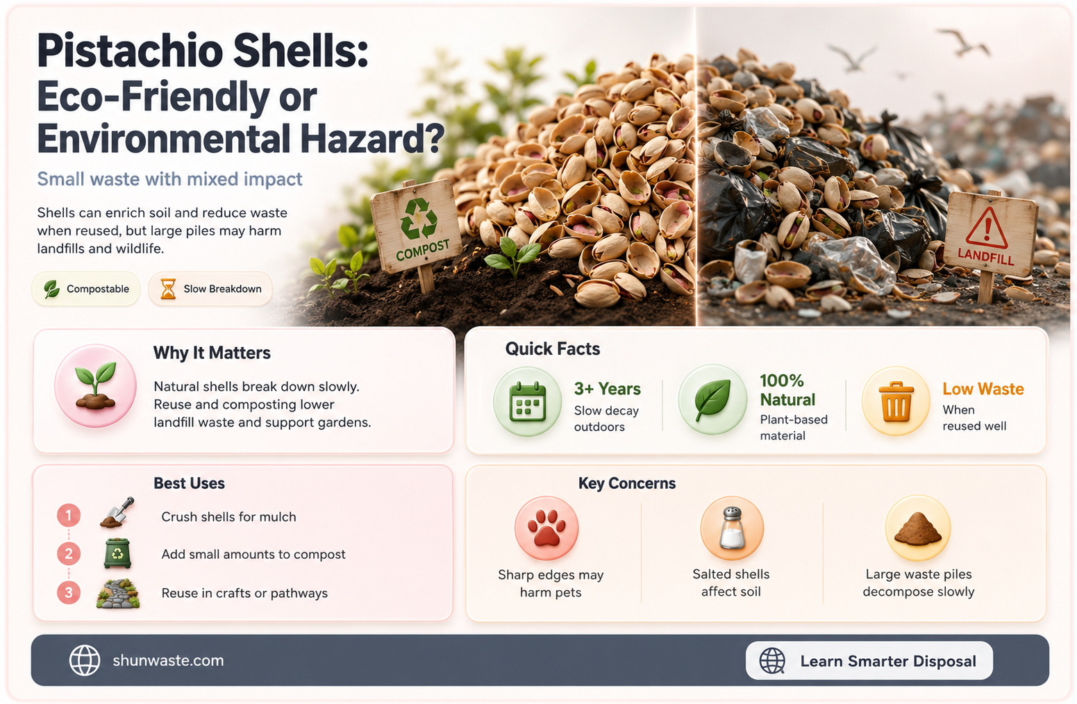 are pistachio shells bad for the environment