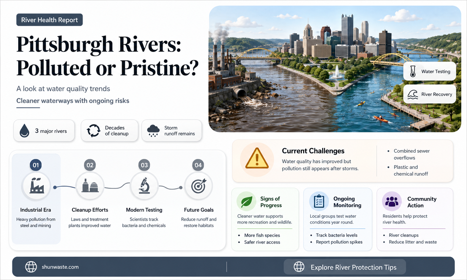 are pittsburgh rivers polluted